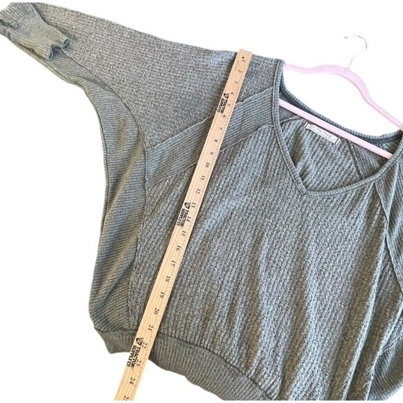 FREE PEOPLE Womens Santa‎ Clara V-Neck Thermal Sweater Top Ferngully Size XS - Picture 9 of 13